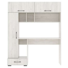 Стол компьютерный "ПКС- 1" (ш1500*г570*в1800мм), ЛДСП дуб крафт белый (Памир) в Лангепасе - langepas.mebel-tymen.ru | фото