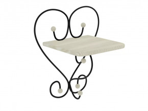 Полка настенная Милсон белая-металл черный в Лангепасе - langepas.mebel-tymen.ru | фото