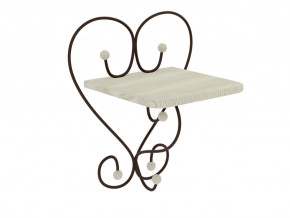 Полка настенная Милсон белая-металл коричневый в Лангепасе - langepas.mebel-tymen.ru | фото