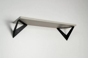 Полка навесная Рич кашемир/черный в Лангепасе - langepas.mebel-tymen.ru | фото