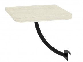 Полка прикроватная квадратная Милсон белая-металл черный в Лангепасе - langepas.mebel-tymen.ru | фото