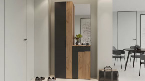 Прихожая «Асти» № 2 Дуб крафт золотой/Антрацит в Лангепасе - langepas.mebel-tymen.ru | фото