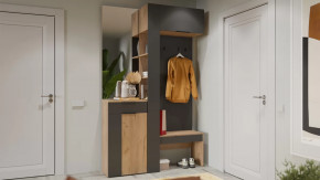 Прихожая «Асти» № 3 Дуб крафт золотой/Антрацит в Лангепасе - langepas.mebel-tymen.ru | фото