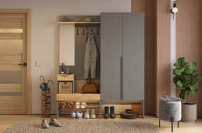 Прихожая Баско К1 графит/дуб крафт золотой в Лангепасе - langepas.mebel-tymen.ru | фото