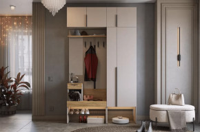 Прихожая Баско К6 кашемир/дуб крафт золотой в Лангепасе - langepas.mebel-tymen.ru | фото