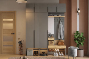Прихожая Баско К9 графит/дуб крафт золотой в Лангепасе - langepas.mebel-tymen.ru | фото