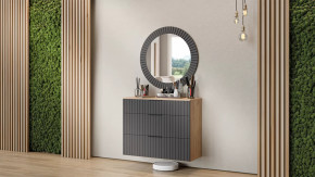 Прихожая «Хилтон» № 10 Дуб Крафт золотой, Графит матовый в Лангепасе - langepas.mebel-tymen.ru | фото