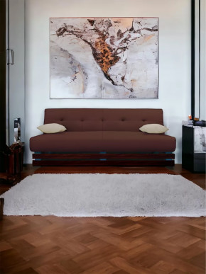 Прямой диван манго 1 Нео Шоколад/Подушки Нео Латте в Лангепасе - langepas.mebel-tymen.ru | фото