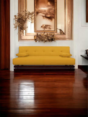 Прямой диван манго 1 Савана Елоу/Планки орех в Лангепасе - langepas.mebel-tymen.ru | фото