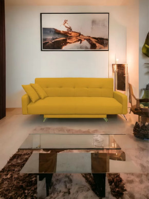 Прямой диван с подлокотниками манго 3 Савана Елоу в Лангепасе - langepas.mebel-tymen.ru | фото