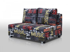 Диван Реал 120 без подлокотников мюзик графит в Лангепасе - langepas.mebel-tymen.ru | фото