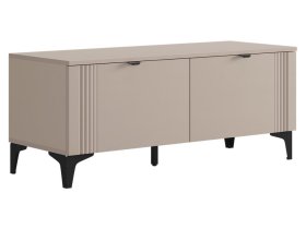 Тумба Рич кашемир/фрапучино матовый/черный в Лангепасе - langepas.mebel-tymen.ru | фото