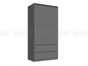 Шкаф 2-х створчатый Челси Графит в Лангепасе - langepas.mebel-tymen.ru | фото