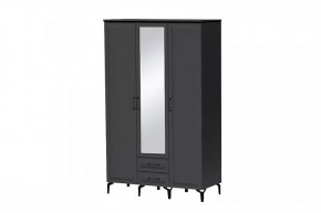 Шкаф 3-х створчатый с зеркалом Шарм ШК-3 Антрацит в Лангепасе - langepas.mebel-tymen.ru | фото