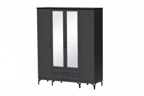 Шкаф 4-х створчатый с зеркалом Шарм ШК-4 Антрацит в Лангепасе - langepas.mebel-tymen.ru | фото