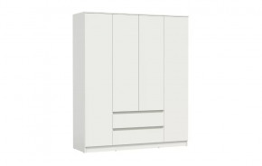 Шкаф для одежды 82.01 Берген (4-х дв.) (ЛДСП Белый) в Лангепасе - langepas.mebel-tymen.ru | фото
