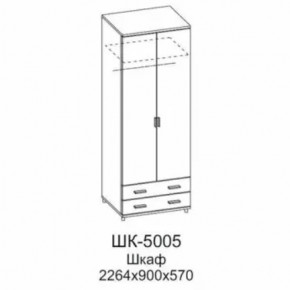 Шкаф для одежды и белья ШК-5005 Грейс в Лангепасе - langepas.mebel-tymen.ru | фото