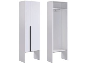 Шкаф двухдверный L600 Баско белое дерево в Лангепасе - langepas.mebel-tymen.ru | фото