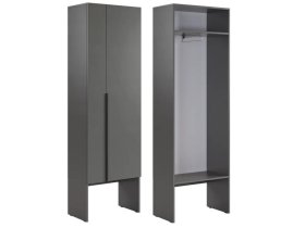 Шкаф двухдверный L600 Баско графит в Лангепасе - langepas.mebel-tymen.ru | фото