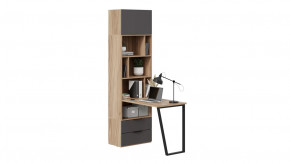 Шкаф комбинированный (366) со столом «Порто» Исп.2 Яблоня Беллуно, Графит софт в Лангепасе - langepas.mebel-tymen.ru | фото