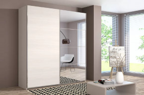 Шкаф-купе Иннэс-5 двухдверный с зеркалом 2000 мм Бодега белая в Лангепасе - langepas.mebel-tymen.ru | фото