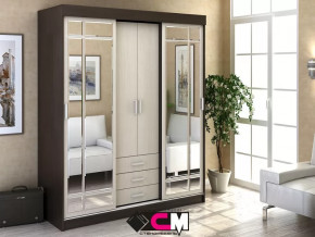 Шкаф-купе Лидер 1К Венге/Дуб белфорт в Лангепасе - langepas.mebel-tymen.ru | фото