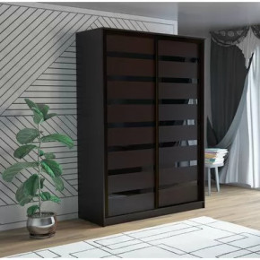 Шкаф-купе ПШ-2.9 1500 Вставка МДФ/стекло Венге в Лангепасе - langepas.mebel-tymen.ru | фото