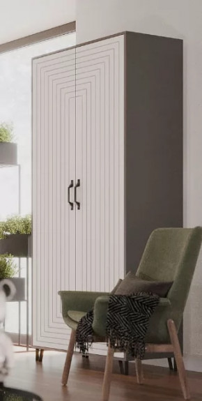 Шкаф Квадро М-3 двухдверный, серый графит/софт вайт в Лангепасе - langepas.mebel-tymen.ru | фото