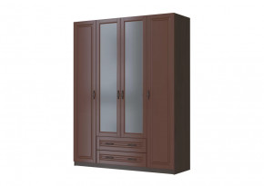 Шкаф ШР-4 "Кантри" 2 зеркала, орех в Лангепасе - langepas.mebel-tymen.ru | фото