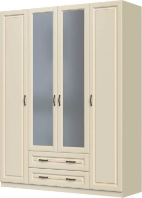 Шкаф ШР-4 "Кантри" 2 зеркала, слоновая кость в Лангепасе - langepas.mebel-tymen.ru | фото