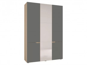 Шкаф трехстворчатый Анталия Сонома-Графит софт в Лангепасе - langepas.mebel-tymen.ru | фото