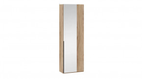 Шкаф угловой (366) с 1 зеркальной дверью «Порто» Яблоня Беллуно, Графит в Лангепасе - langepas.mebel-tymen.ru | фото