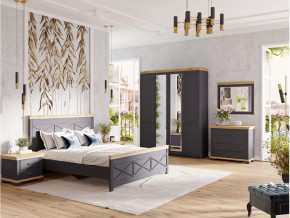 Спальный гарнитур Лиана-1 Дуб Крафт Золотой/Графит в Лангепасе - langepas.mebel-tymen.ru | фото
