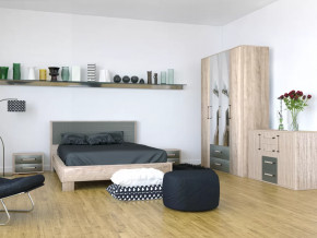 Спальный гарнитур ВЕРСАЛЬ-2 Дуб баррик/Ясень анкор/Белый в Лангепасе - langepas.mebel-tymen.ru | фото