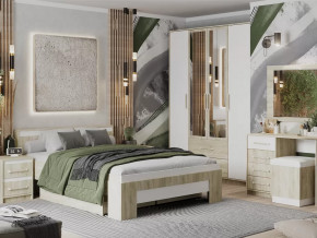Спальный гарнитур Эдем-1 Дуб сонома/Белый жемчуг в Лангепасе - langepas.mebel-tymen.ru | фото