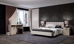 Спальня №2 "Капри" Сатин в Лангепасе - langepas.mebel-tymen.ru | фото