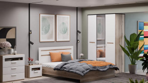 Спальня «Фьюжн» Дуб Делано, Белый глянец в Лангепасе - langepas.mebel-tymen.ru | фото