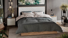 Спальня «Хилтон» Дуб Крафт золотой, Белый матовый в Лангепасе - langepas.mebel-tymen.ru | фото