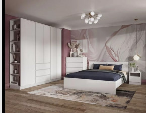 Спальня Мэнкс, набор №1 Белый/графит серый в Лангепасе - langepas.mebel-tymen.ru | фото