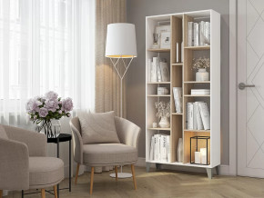 Стеллаж Asti Сонома-Белый в Лангепасе - langepas.mebel-tymen.ru | фото