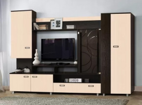 Стенка "Аллегро" вариант 3 венге Linum/дуб белфорт в Лангепасе - langepas.mebel-tymen.ru | фото