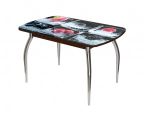 Стол Бостон-2 ф/п Лёд, 1100*700 мм, венге/хром триумф в Лангепасе - langepas.mebel-tymen.ru | фото