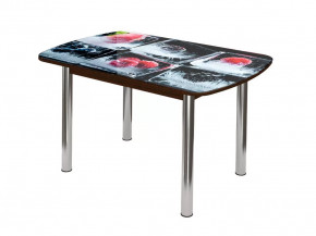 Стол Бостон-2 ф/п Лёд, 900*600 мм, венге/хром брифинг в Лангепасе - langepas.mebel-tymen.ru | фото