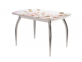 Стол Бостон-2 ф/п Сакура, 1100*700 мм, белый/хром триумф в Лангепасе - langepas.mebel-tymen.ru | фото