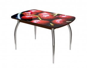 Стол Бостон-2 ф/п Вишня, 1100*700 мм, венге/хром триумф в Лангепасе - langepas.mebel-tymen.ru | фото