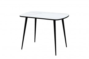 Стол Бостон Лайт, фотопечать Мрамор итальянский/опоры черные в Лангепасе - langepas.mebel-tymen.ru | фото