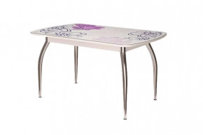 Стол "Бостон", виолет/белый/хром триумф в Лангепасе - langepas.mebel-tymen.ru | фото