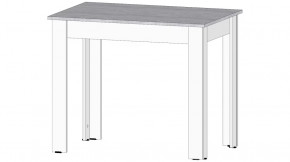 Стол Кай Цемент светлый/Белый в Лангепасе - langepas.mebel-tymen.ru | фото