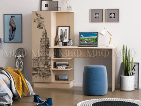 Стол компьютерный №1 Дуб беленый с фото в Лангепасе - langepas.mebel-tymen.ru | фото