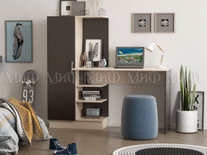 Стол компьютерный №1 Дуб беленый-венге в Лангепасе - langepas.mebel-tymen.ru | фото